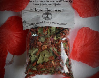 Love incense grain Wiccan Pagan Witchcraft hand blended Valentines