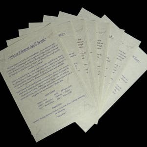 Vintage PARCHMENT PAPER ENVELOPES for Spell Writing Set of 5 Ivory