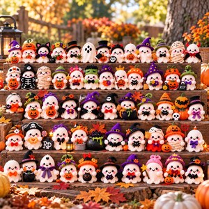 Cute Witchy Ghost Halloween Bundle Crochet Pattern, Ghost Amigurumi Pattern, Plushie Pattern For Beginners, 2 in 1 Bundle PDF Pattern