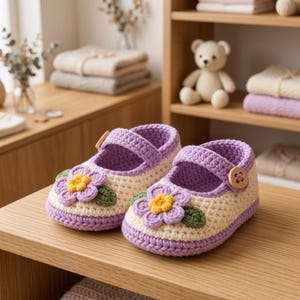 Crochet Baby Shoes Pattern PDF, Baby Sneaker Sandal Clog Pattern, Newborn to 12 Months, Baby Booties, Digital Crochet Pattern, Visual Guide