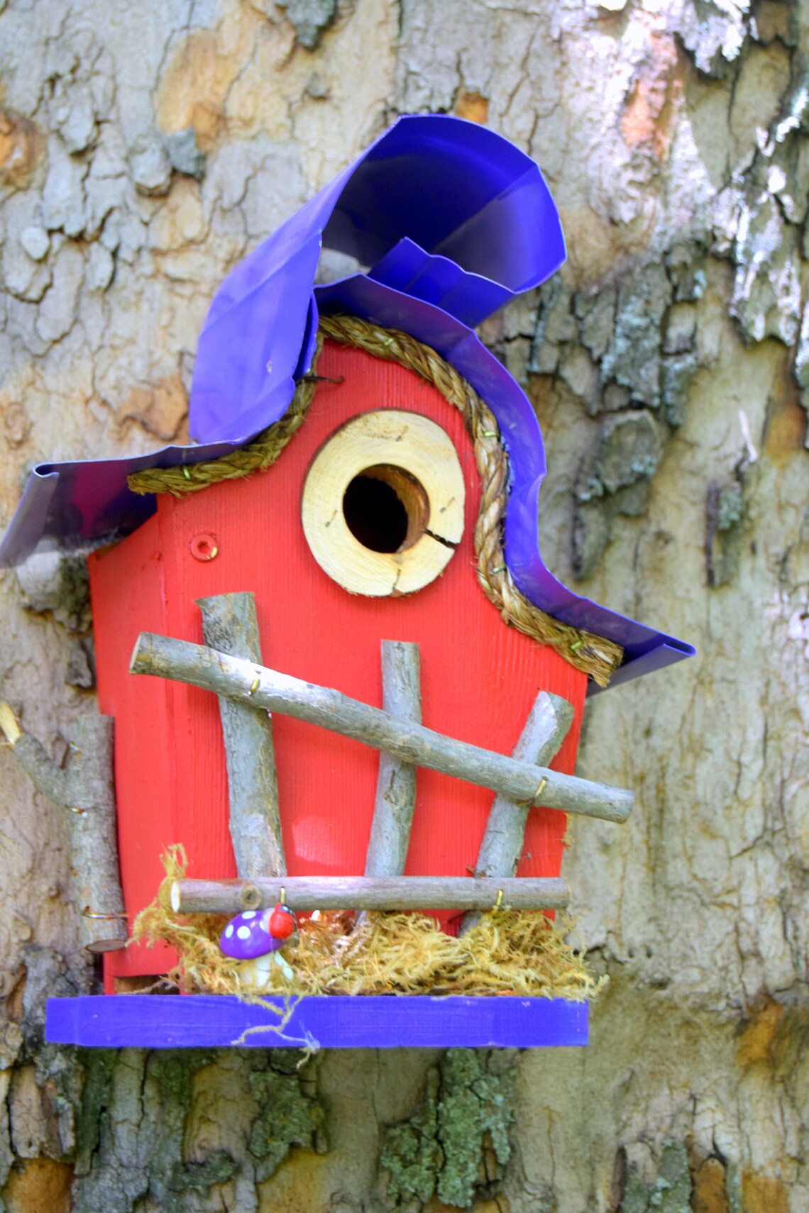 Bird house Custom birdhouse in color options whimsical Etsy