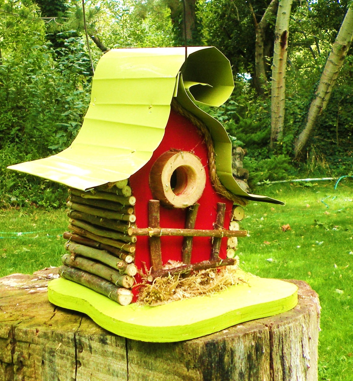 Bird House Birdhouse Outdoor Birdhouse Original Art Custom Etsy