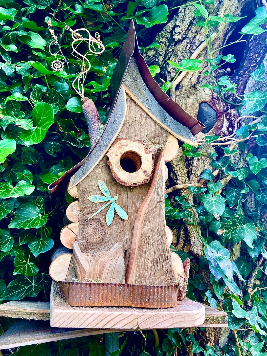 Birdhouse, Bird House, Reclaimed Wood Birdhouse, Dragonfly Dreams