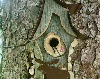 Birdhouses, birdhouse, bird house, reclaimed wood, Moose in the Woods