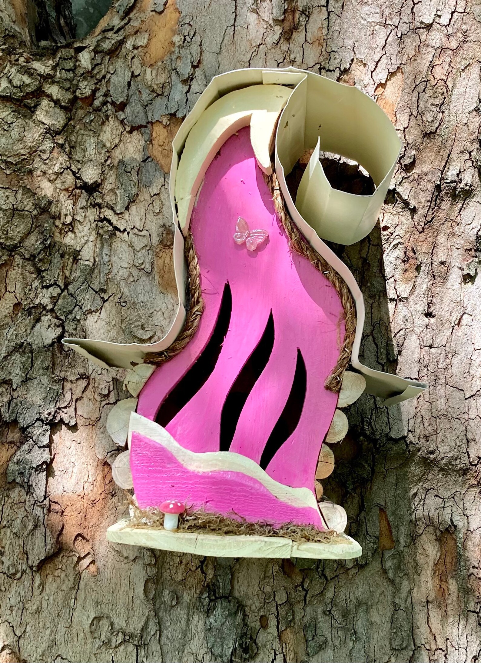 Butterfly House.butterfly Nesting Box Curvy Lady Butterfly Etsy