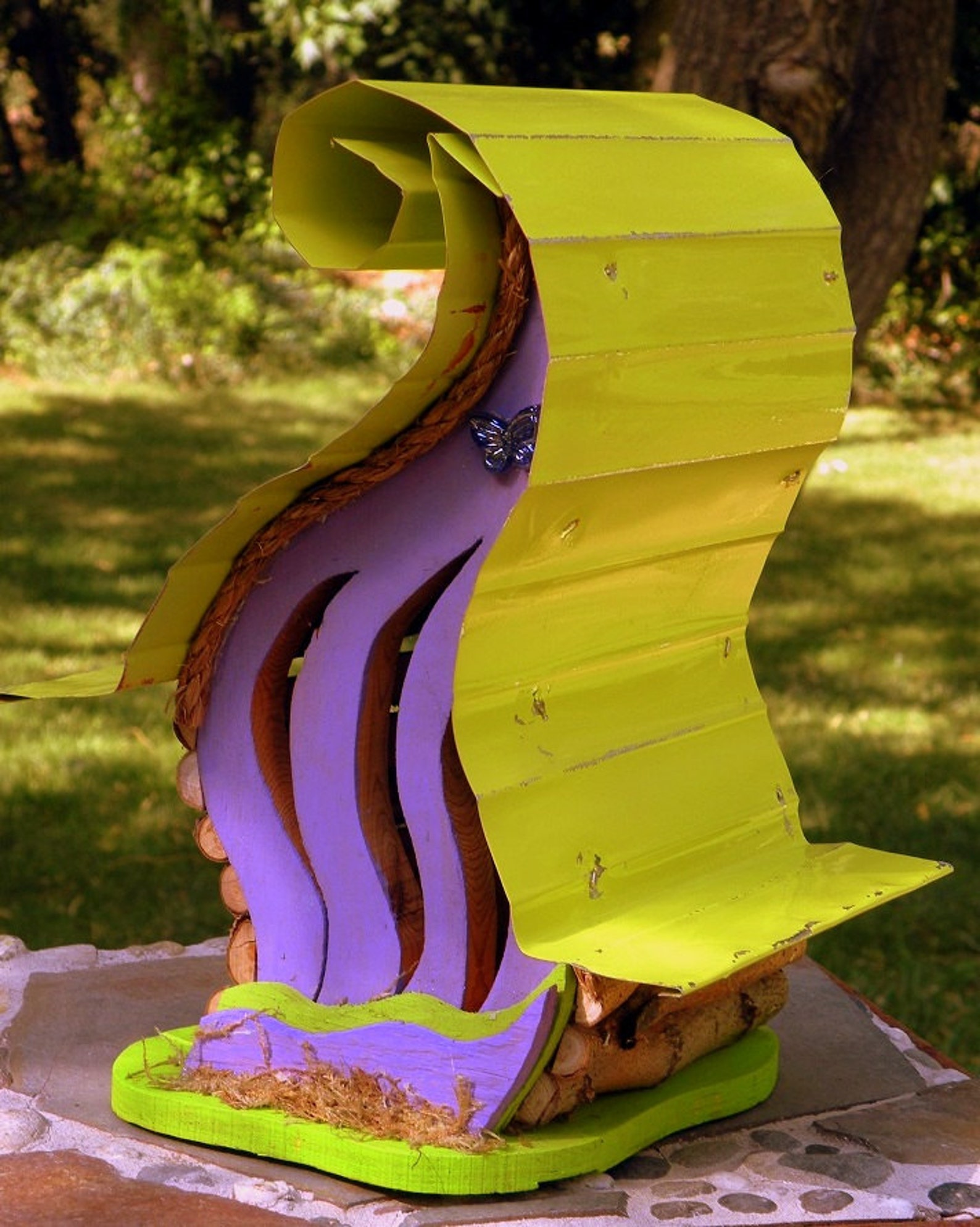 Butterfly House.butterfly Nesting Box Curvy Lady Butterfly Etsy