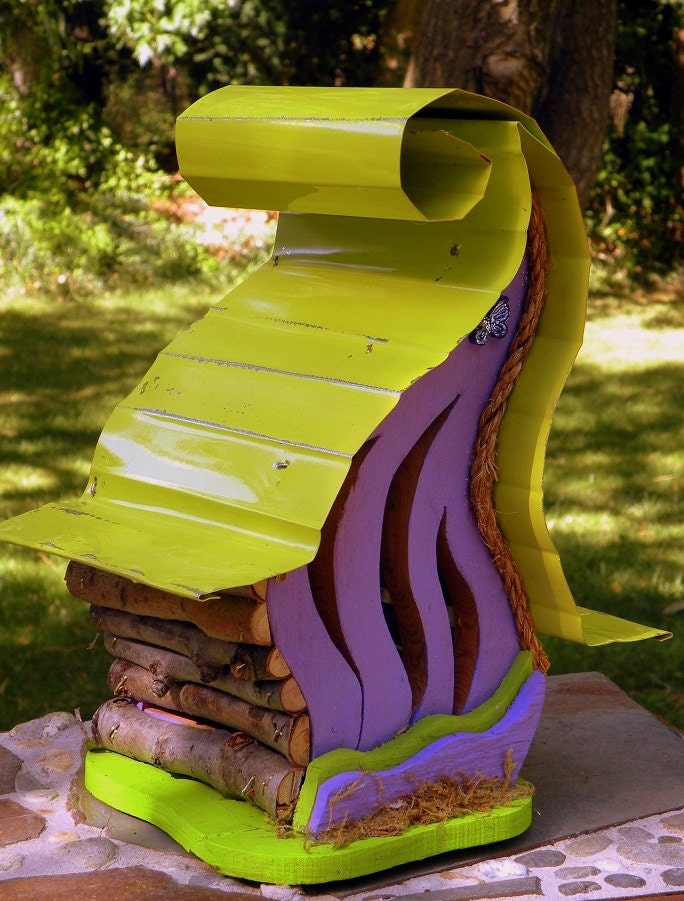 Butterfly House.butterfly Nesting Box Curvy Lady Butterfly Etsy