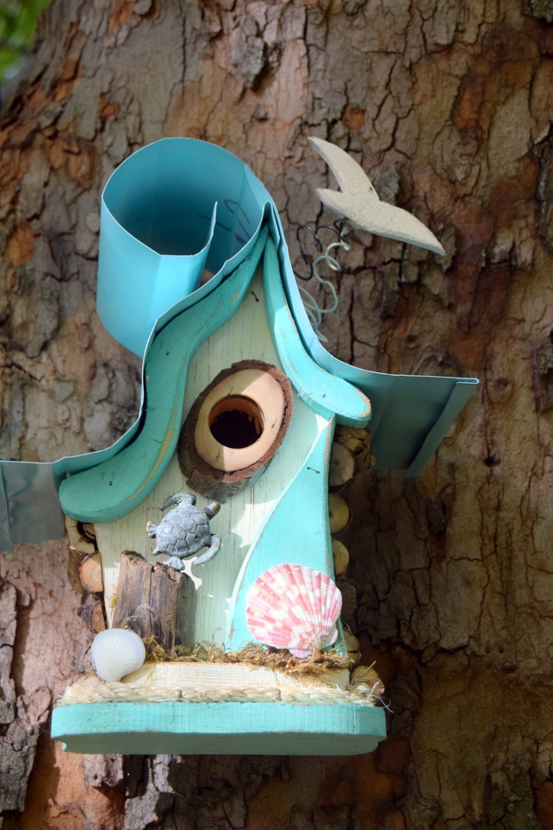 Birdhouse Bird House Turtle Bay a Custom Birdhouse in Color Etsy