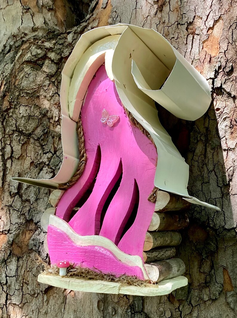 Butterfly House.butterfly Nesting Box Curvy Lady Butterfly Etsy