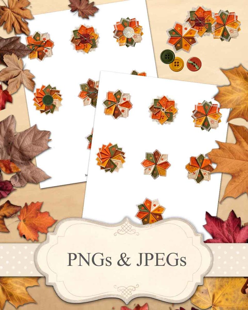 Fall Junk Journal Kit, Autumn Doilies Scrapbooking Ephemera, Primitive ...