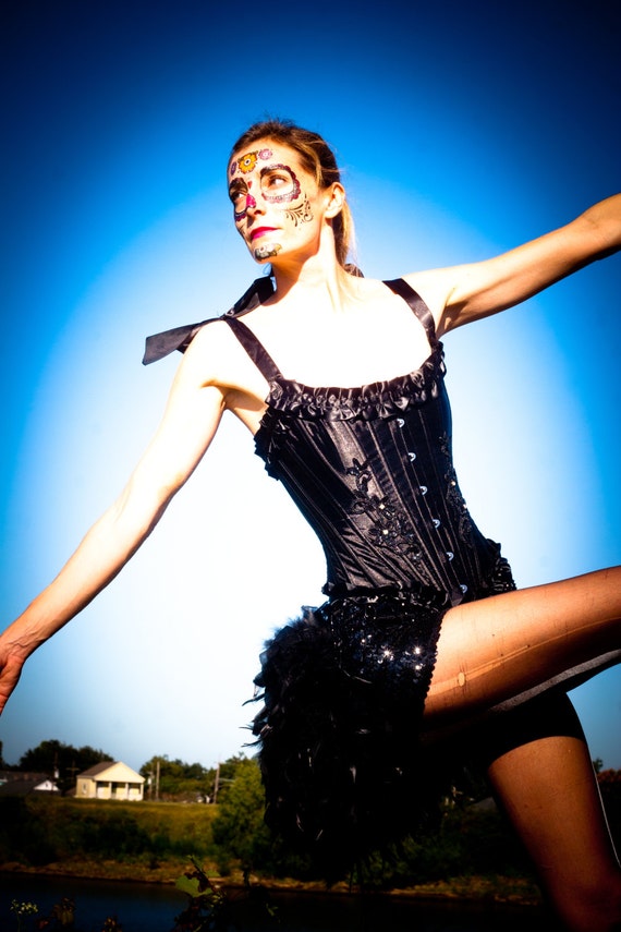 pendul Harmoni silhuet TWILIGHT Day of the Dead Costume Black Swan Dress Feather | Etsy