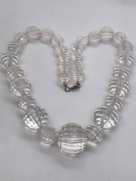 Disco Ball Prism Large Bead Acrylic Glam Necklace