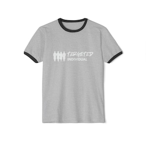 T-shirt med riktad individualmotiv | Silhuetttextgrafik unisex TI Ringer-t-shirt