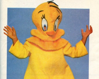 Vintage Tweety Halloween Modello Costume Modello Sewing Pattern - Looney Tunes Costume per bambini Butterick 6350 UNCUT