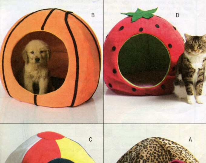 Cat or Dog House Sewing Pattern Strawberry Cat House, Pet House Pattern