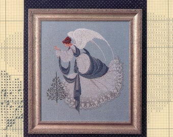 Ice Angel - Victorian Angel Cross stitch Pattern by Lavender & Lace, designed by Marilyn Leavitt-Imblum