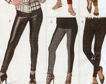 Misses Seamed Skinny Pants Sewing Pattern -  Size 6 8 10 12 14 Waist 23 24 25 26 28 Vogue 9210 UNCUT FF