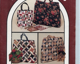 Quilted Soft Satchel Bag Pattern by Dream Spinners - Tote Bag Pattern - Dream Spinners 170 UNCUT