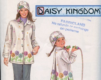 Miss e cappotto in pile per bambini Daisy Kingdom Modello di cucito - Modello di cappello in pile - Taglia 3-8 XS S M L XL Simplicity 5946 UNCUT