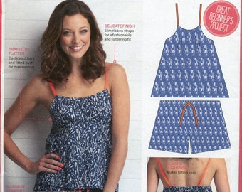 Beginner's Summer PJ Sewing Pattern - Size 8 10 12 14 16 18 Bust 33 to 43 The Makery Pattern UNCUT