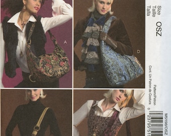 Hobo Handbag Sewing Pattern - Hobo Bag Pattern - McCalls 5198 UNCUT