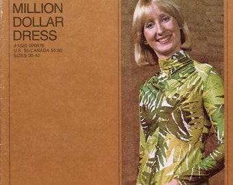 1970s The Million Dollar Dress Formal Gown Sewing Pattern - Robert-David Morton NY Designer Stretch & Sew 1520 UNCUT