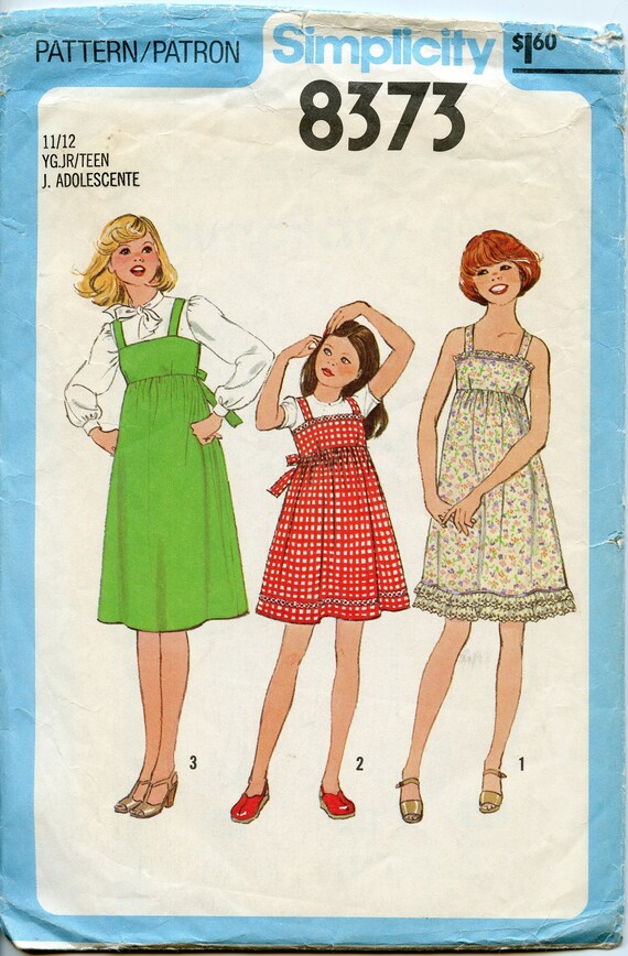 Waist Jumper Dress Sewing Pattern 