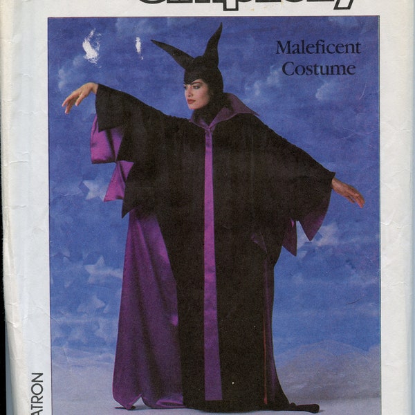 Adult Maleficent Costume Sewing Pattern - Disney Halloween costumes - Size Small Chest 32 1/2 34 Simplicity 8329 UNCUT