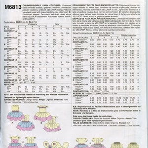 Children's Fairy Costume Sewing Pattern Faerie costume pattern Size 2 3 4 5 McCalls 6813 UNCUT image 2