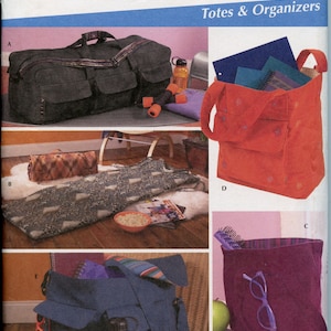 Fabric Totes and Organizers Sewing Pattern - Duffle Bag Pattern, Floor Mat Pattern - Simplicity 4535 UNCUT