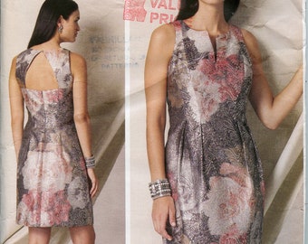 Plus Size Women's Kay Unger Lined Cocktail Dress Sewing Pattern -  Size 14 16 18 20 22 Vogue 1481 UNCUT