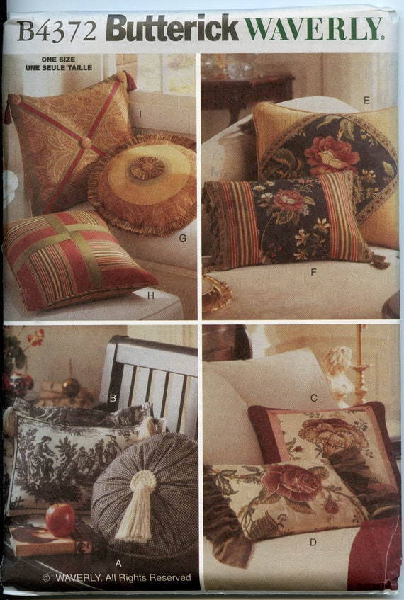 Waverly Pillow Sewing Pattern Home Decor Sewing Craft Etsy
