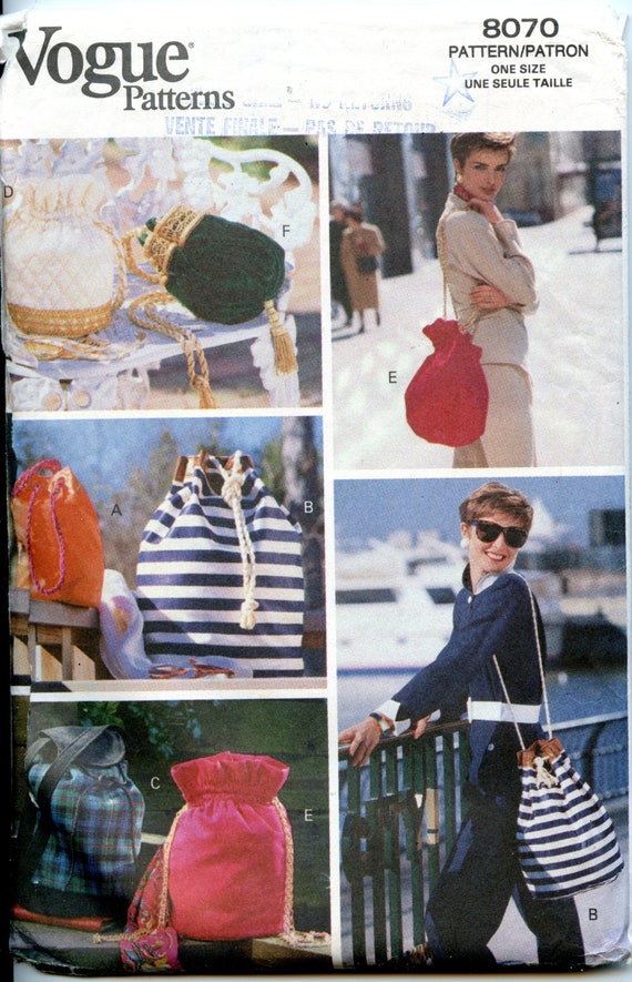 Vogue 5272: 1940s Rare Misses Pillbox Hat and Purse Vintage Sewing Pat –  Vintage4me2