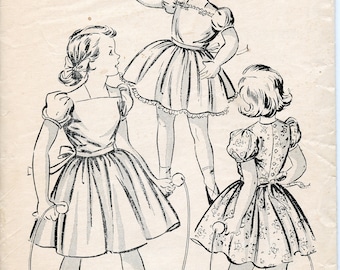 RARE Le Roy 1950s Girls Fit and Flare Dress Sewing Pattern  - Classic, Retro Fit and flare, Above knee - Le Roy 1026