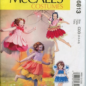 Children's Fairy Costume Sewing Pattern Faerie costume pattern Size 2 3 4 5 McCalls 6813 UNCUT image 1