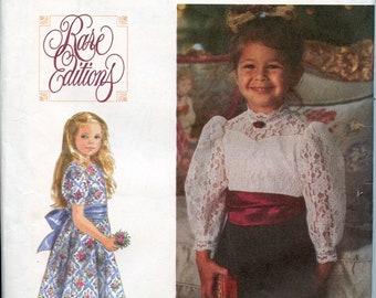 Formal Toddler's Dress Sewing Pattern - Rare Editions Size 1/2, 1, 2, 3, Size 4 -  Simplicity 9368 UNCUT