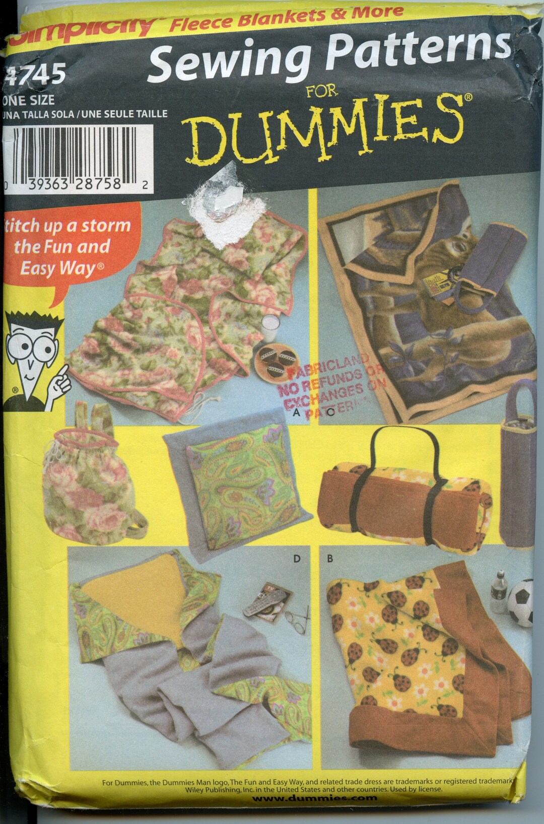 Fleece Patterns Fleece Blankets Sewing Pattern Sewing Patterns for Dummies, Home ...