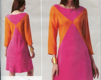 Misses Tom and Linda Platt Harlequin Fitted Bias Dress Sewing Pattern - Size 8 10 12 14 16  Vogue 1326 UNCUT