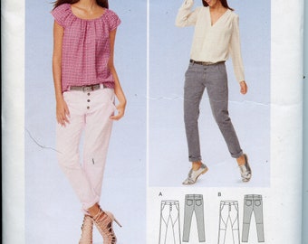 Semi-fitted Pants Sewing Pattern - Burda Young Pattern - Size 8 10 12 14 16 18 Burda 6658 UNCUT