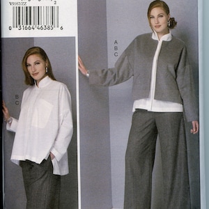 Kathryn Brenne Sewing Pattern Loose Fit Jacket, Shirt, Pants Pattern L XL XXL Size 16 to 26 Bust 38 40 44 48 Vogue 9162 UNCUT image 1