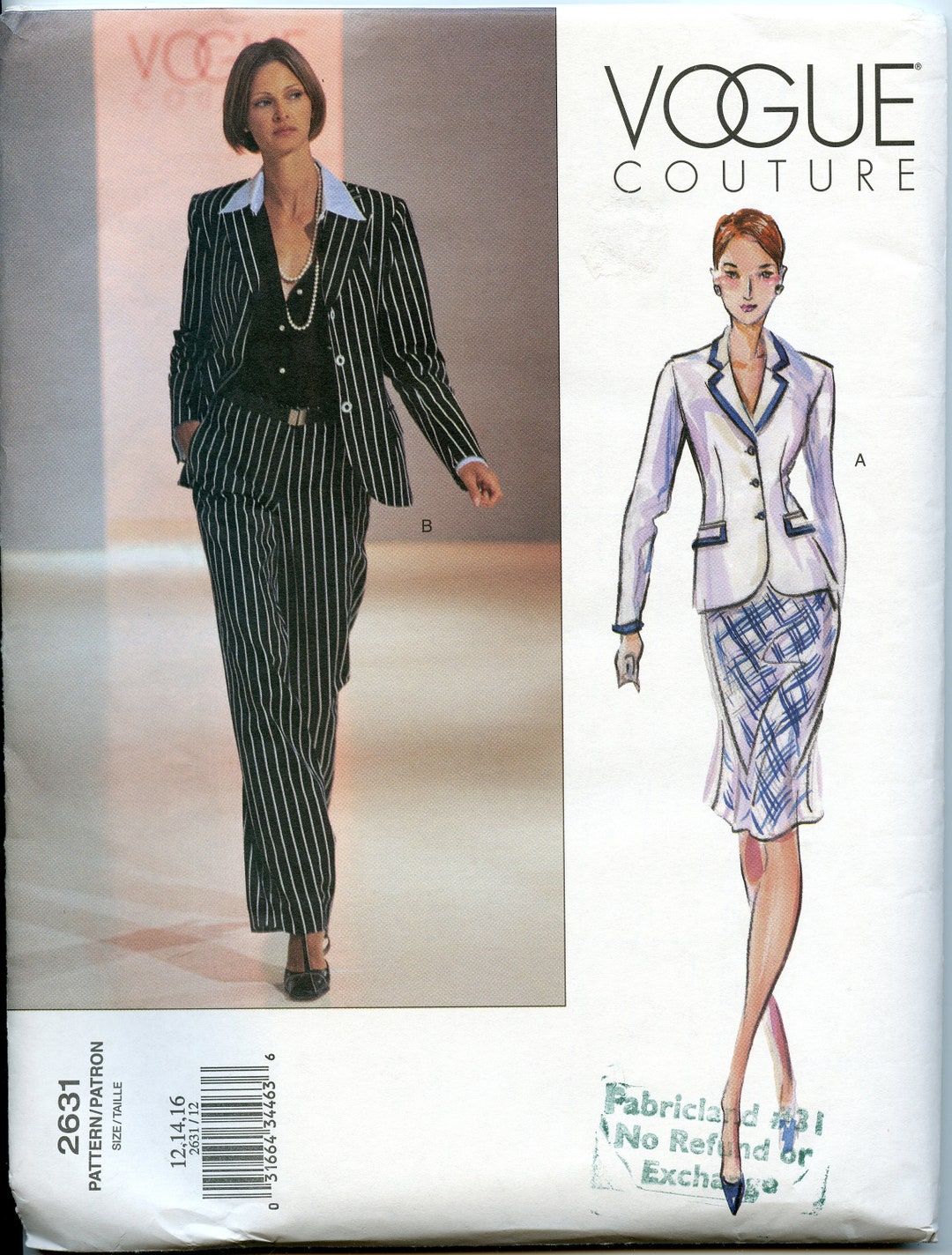Vogue Couture Women's Suit Sewing Pattern Seperates Etsy
