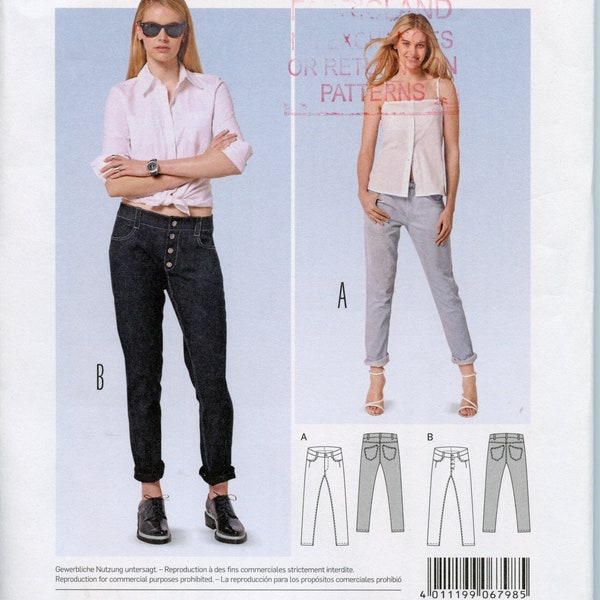 Burda Style Misses Slim Fit Pants Sewing Pattern - Size 8 10 12 14 16 18 20 Burda 6798 UNCUT