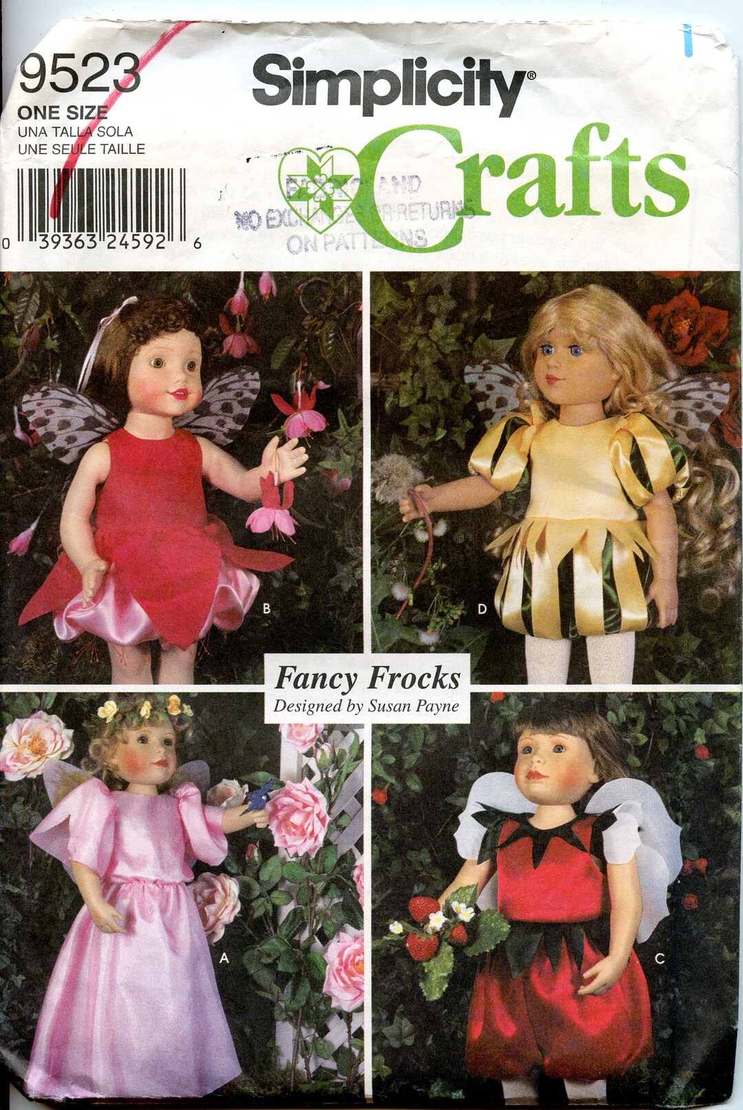 Fairy Costume for 18 Doll Pattern Doll Clothing Etsy