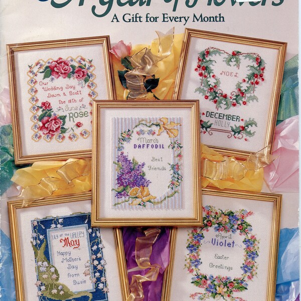 Flowers of the Month Cross Stitch Etsy