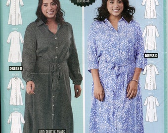 Shirt Dress Sewing Pattern - The Safiya Dress Size 10 to 20  - Simply Sewing Pattern UNCUT