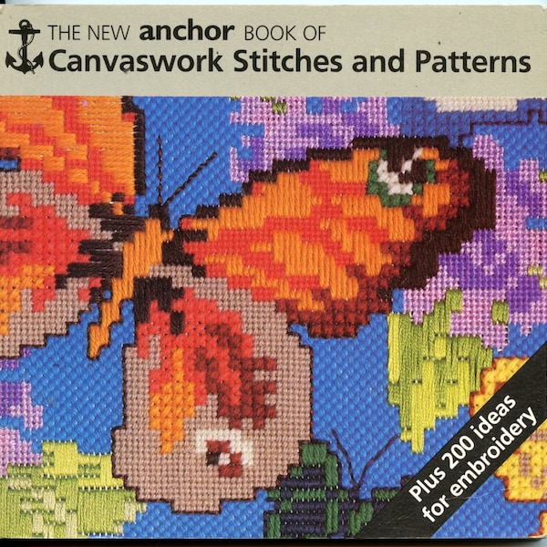 Canvaswork Stitches and Patterns Book - Small Portable Stitch Guide Anchor Book