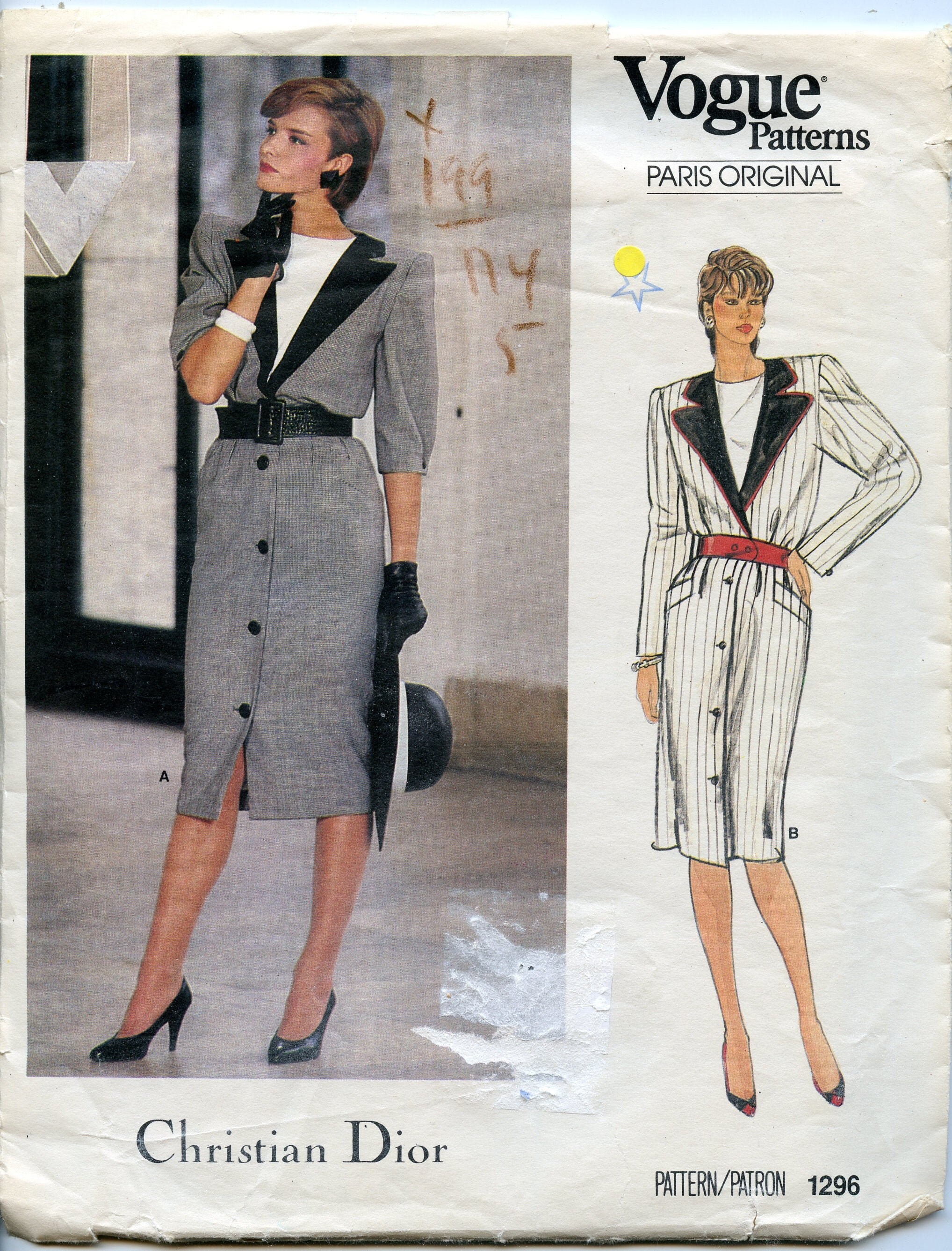 Christian Dior Office Wear Dress Sewing Pattern Dickey - Etsy Denmark