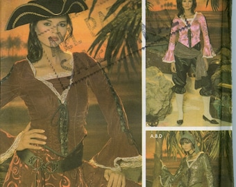 Misses Pirate Costume Pattern - Lady pirate costume pattern - Size 14 16 18 20 22 Simplicity 4914 UNCUT