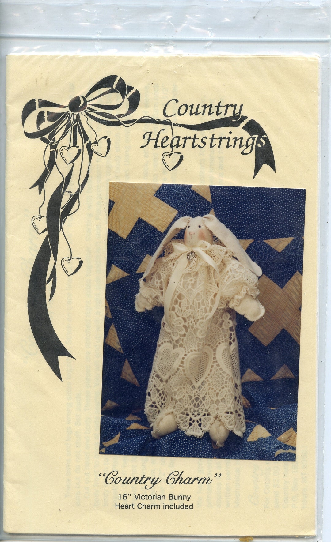 16 Victorian Bunny Dolls Sewing Pattern Country Heartstring Toy Sewing ...