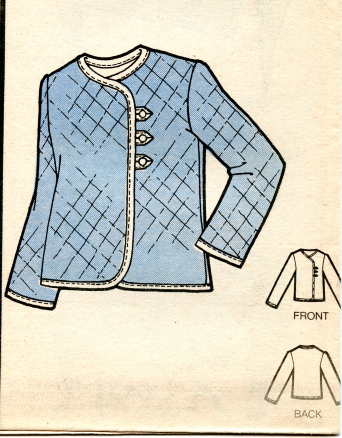 Easy to Sew Woman's Jacket Sewing Pattern Asymmetrical Etsy Canada
